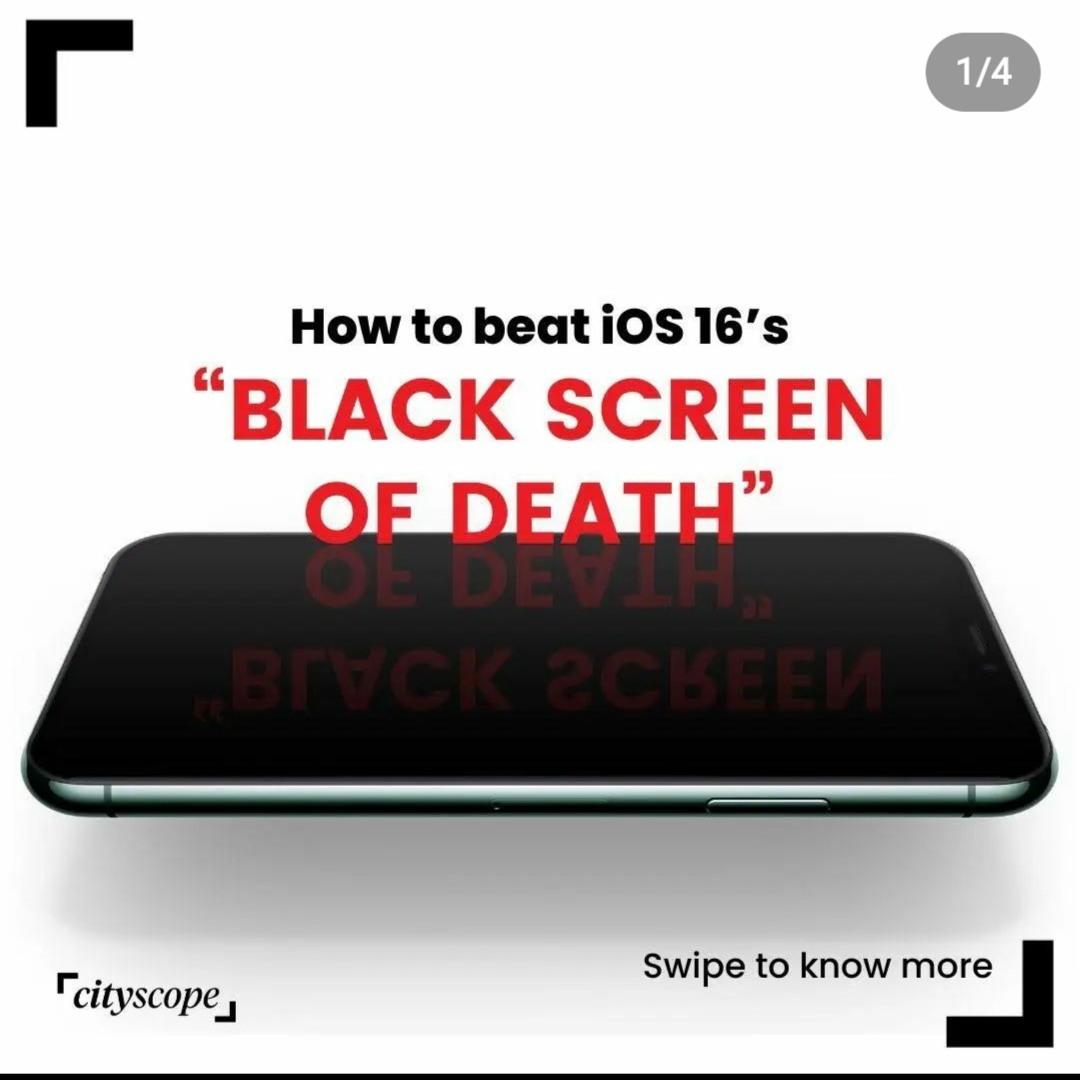 Fix iOS 16 Black Screen of Death: Step-by-Step Guide