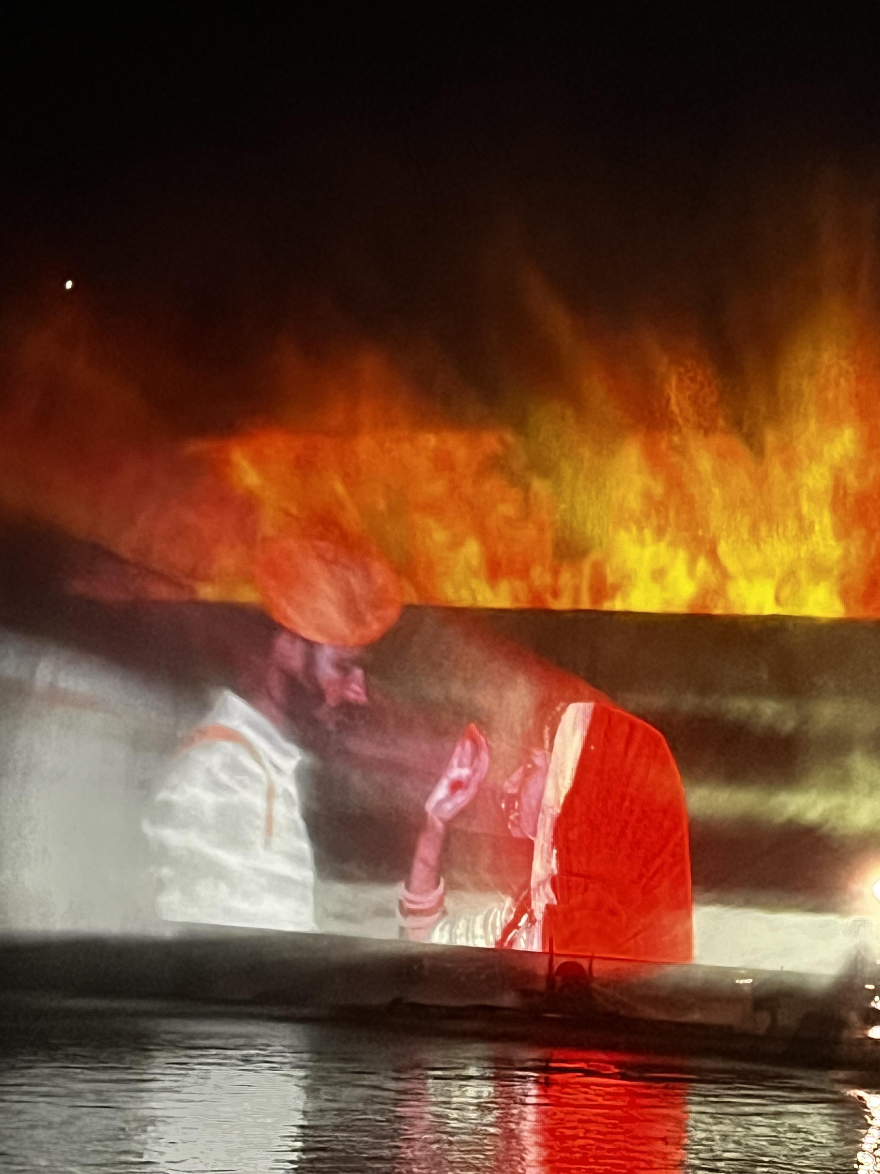 Light and Sound Spectacle on a Boat