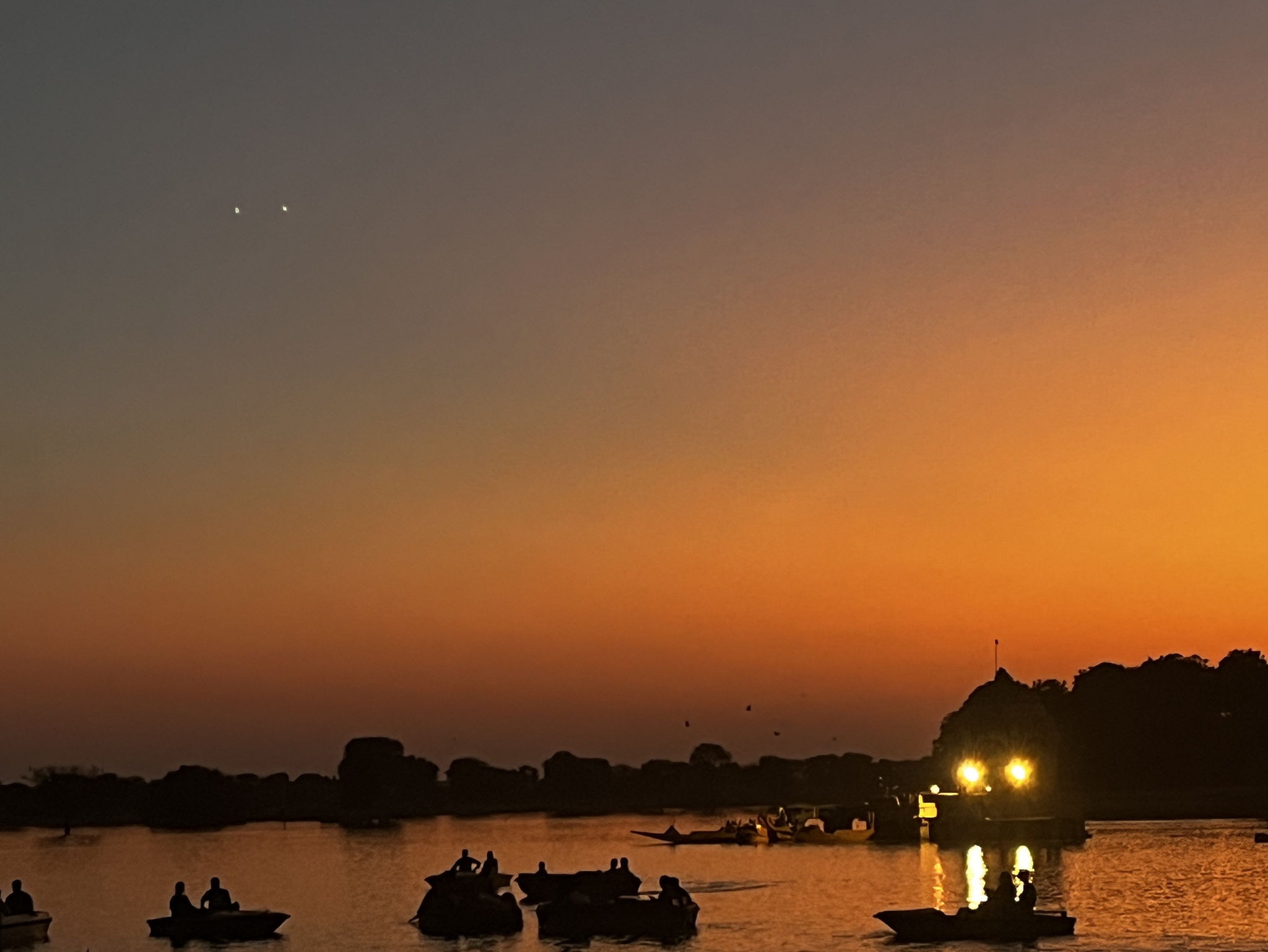 Light and Sound Spectacle on a Boat