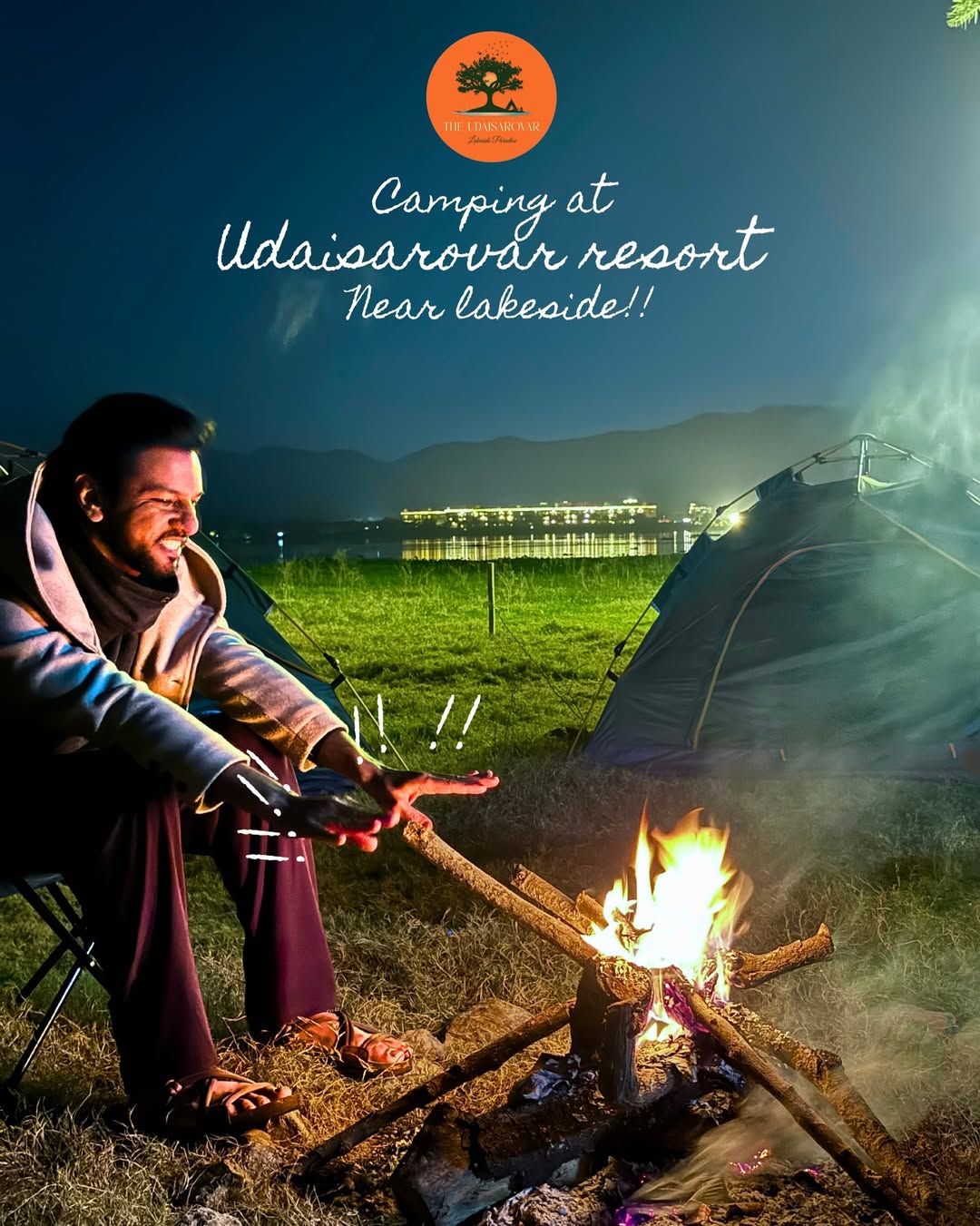 Lakeshore Camping at Udaisagar Lake