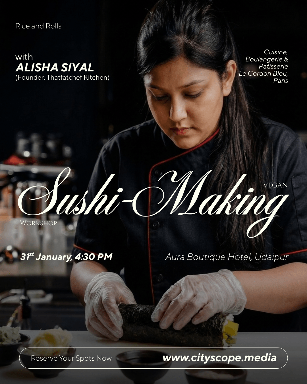 Rice & Rolls, A Vegan Sushi Workshop with Alisha Siyal