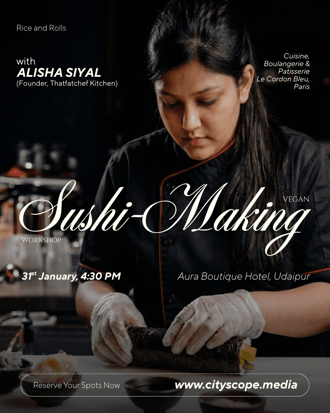 Rice & Rolls, A Vegan Sushi Workshop with Alisha Siyal
