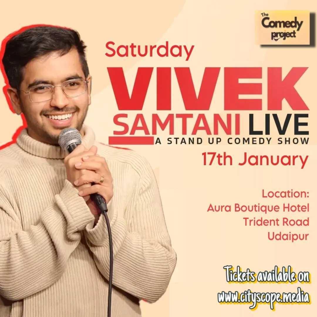 Vivek Samtani Live in Udaipur 2026. Stand up comedy in Rajasthan.