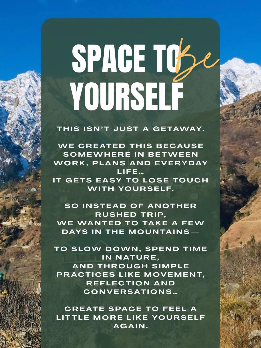 Shunya | A (3 Day) retreat in Himalayas | Manali